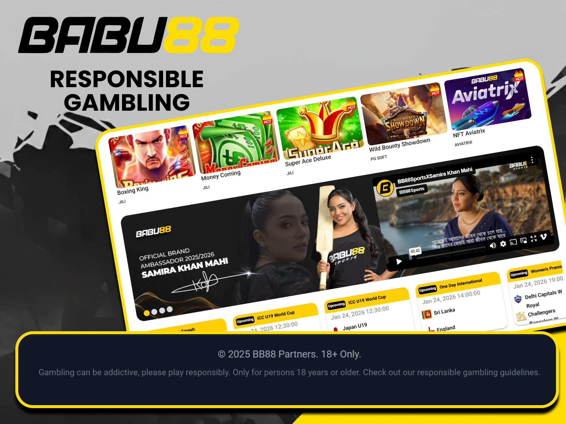 We encourage you to play and bet responsibly at Baba88.