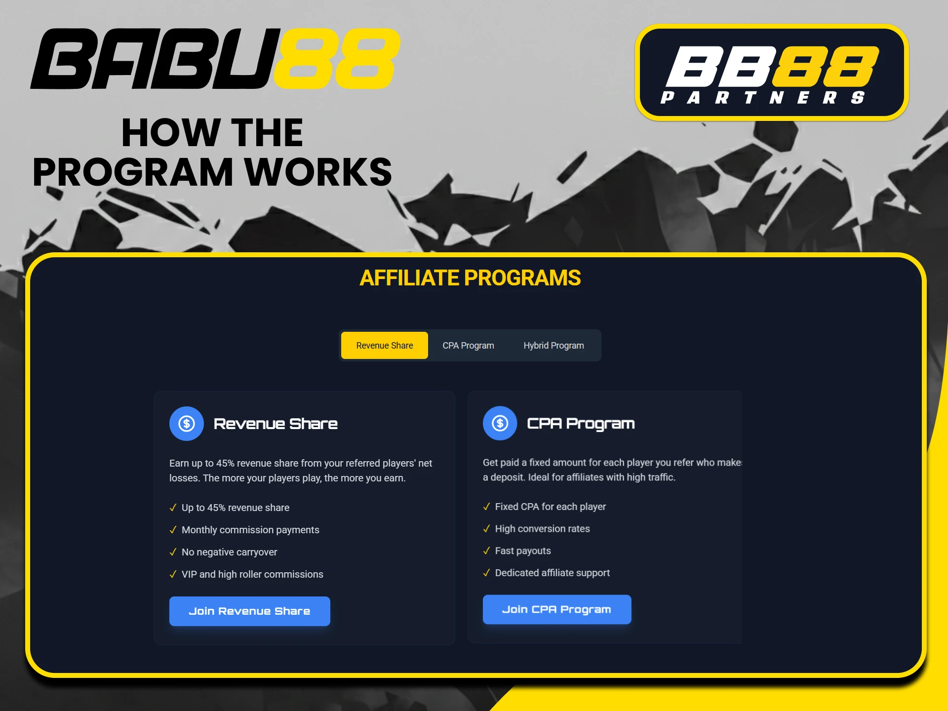 We'll help you navigate the Babu88 affiliate program.