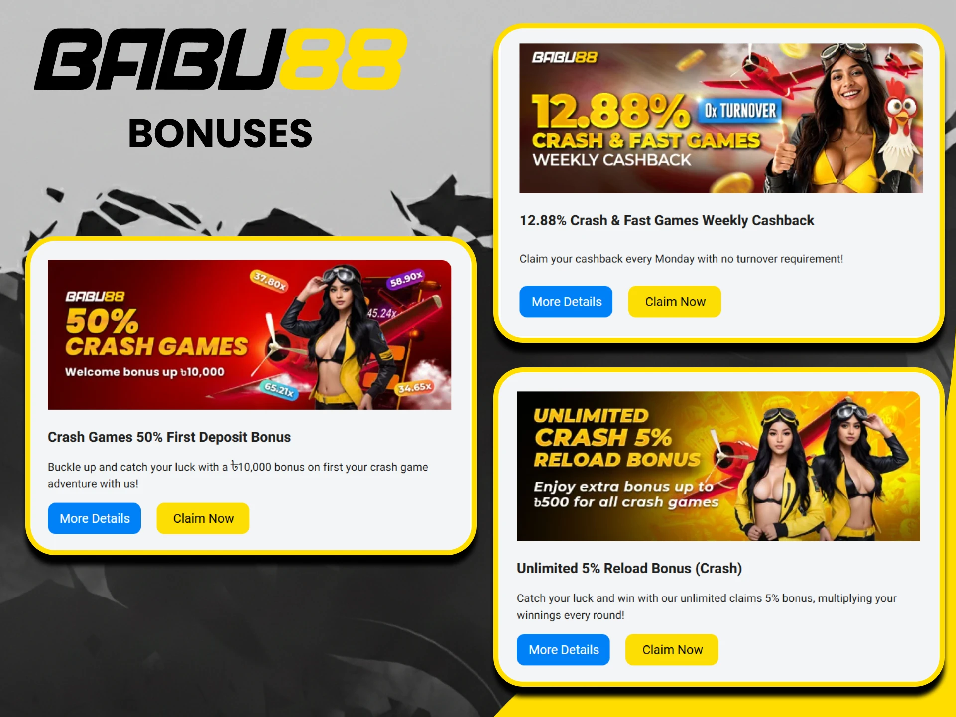 Babu88 offers bonuses to players in Aviator.