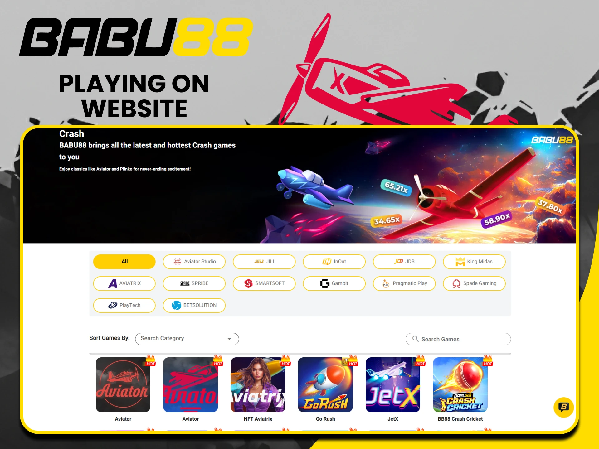 Play Aviator on the Babu88 website.