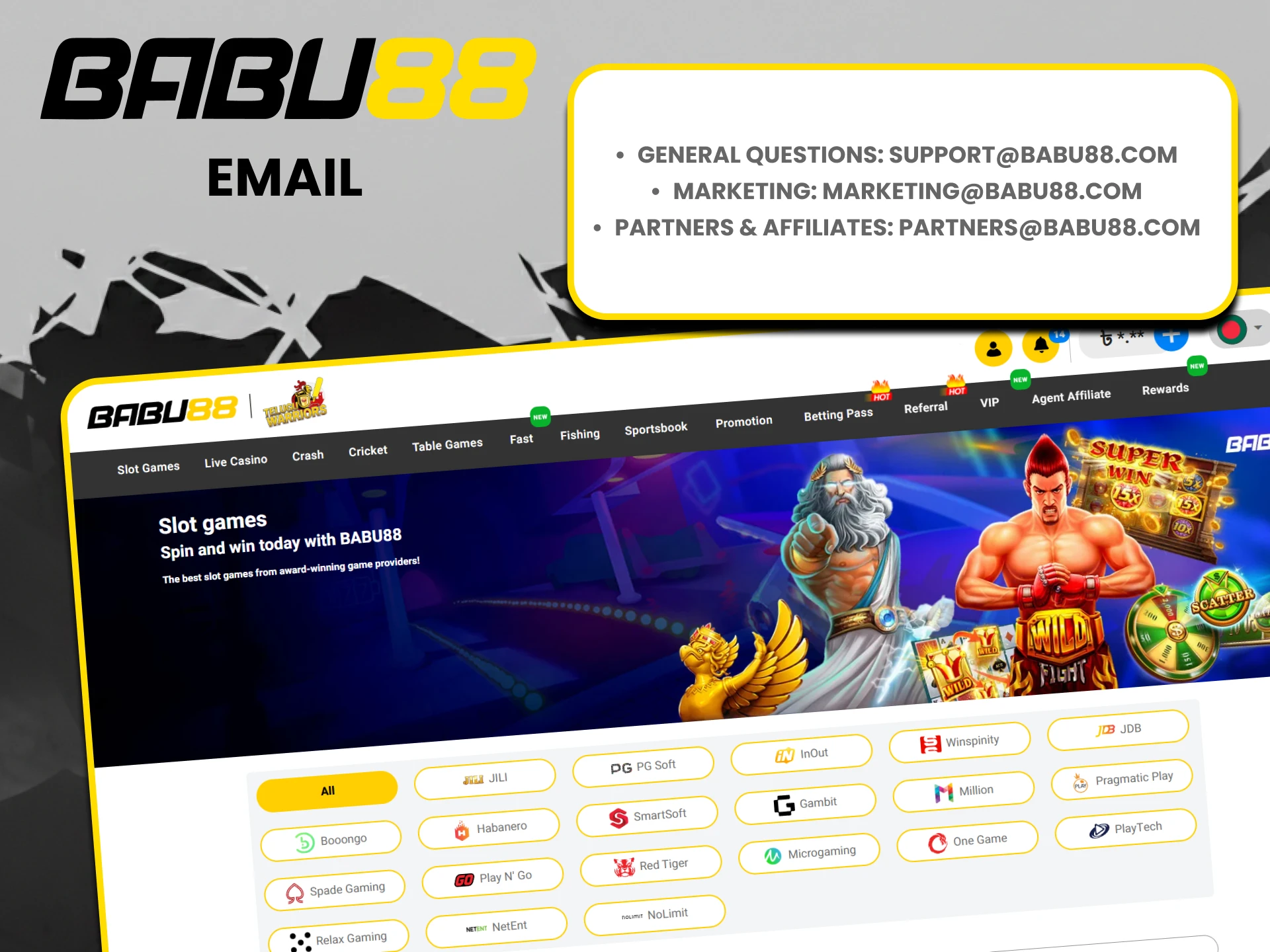 Please email me if you have any questions about Babu88 casino games.