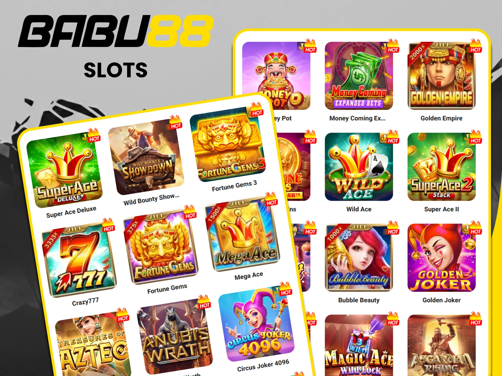 You will find a variety of Slots at Babu88.