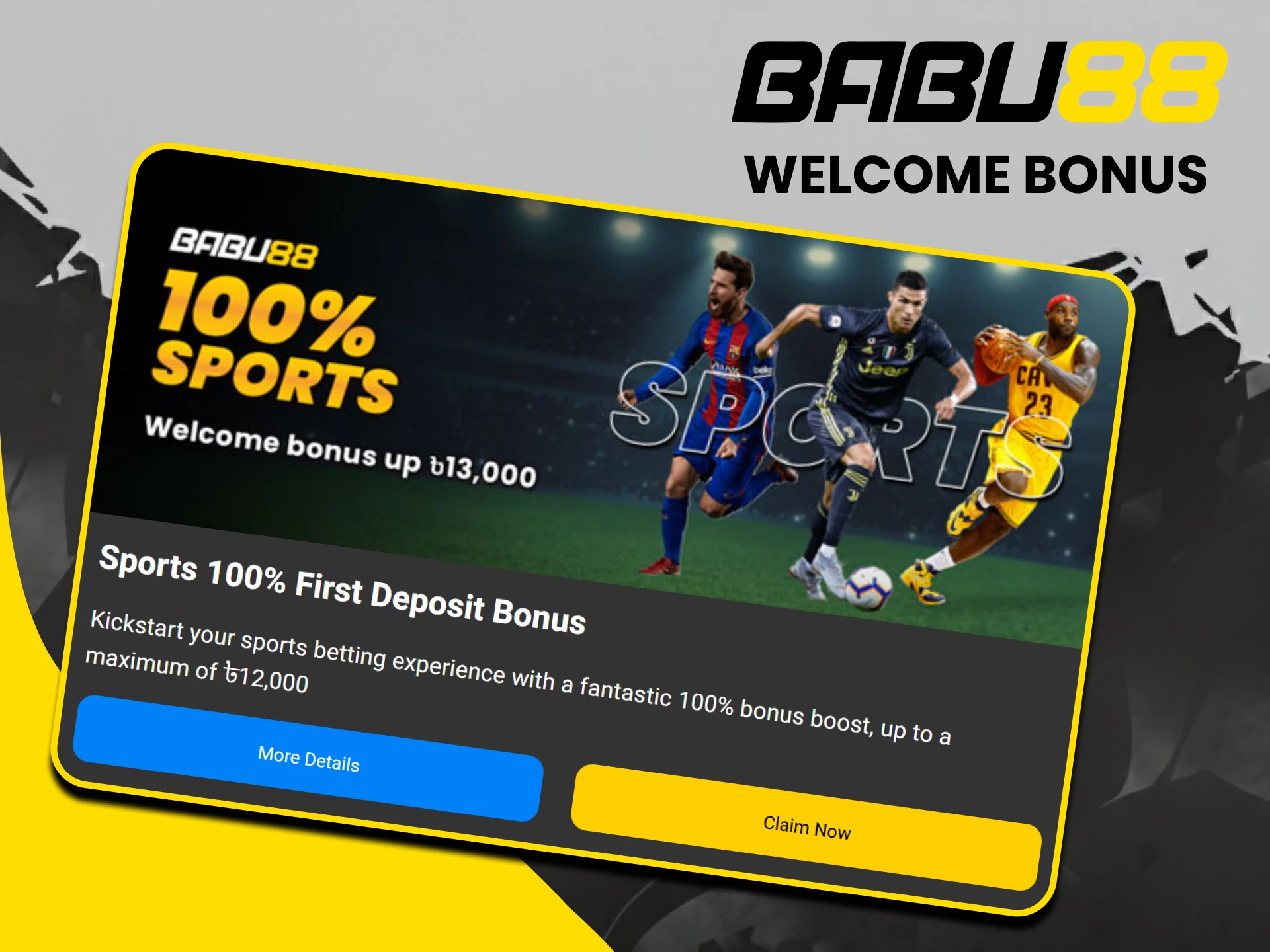 Babu88 is offering a bonus for cricket betting.