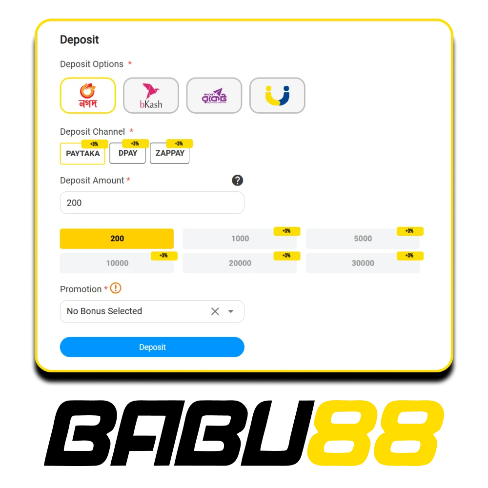 We'll tell you about deposits on the Babu88 website.