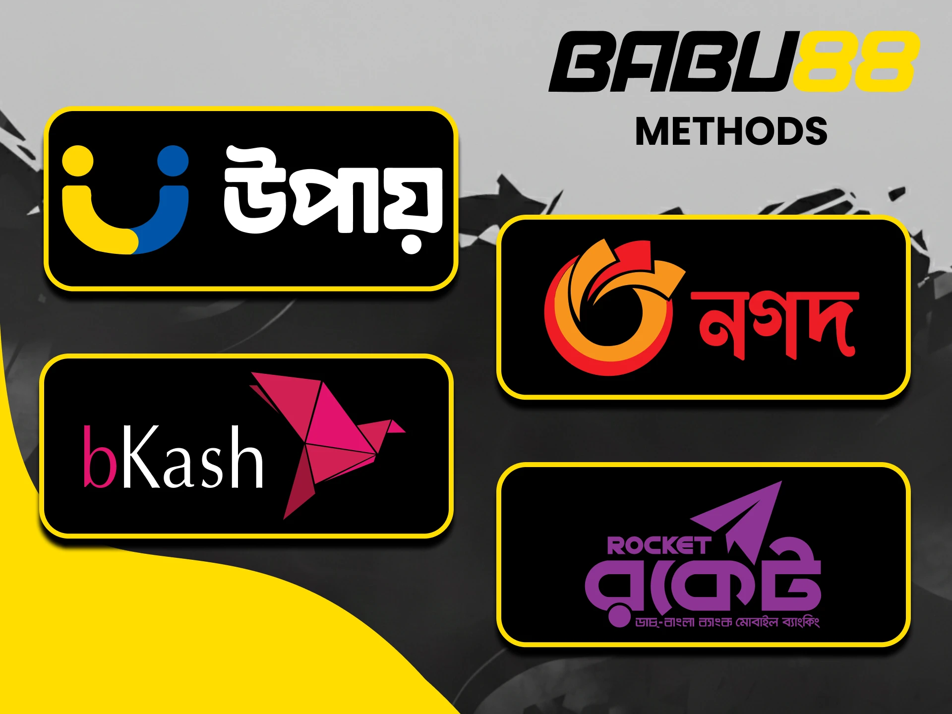 Choose a convenient method to top up your Babu88 balance.