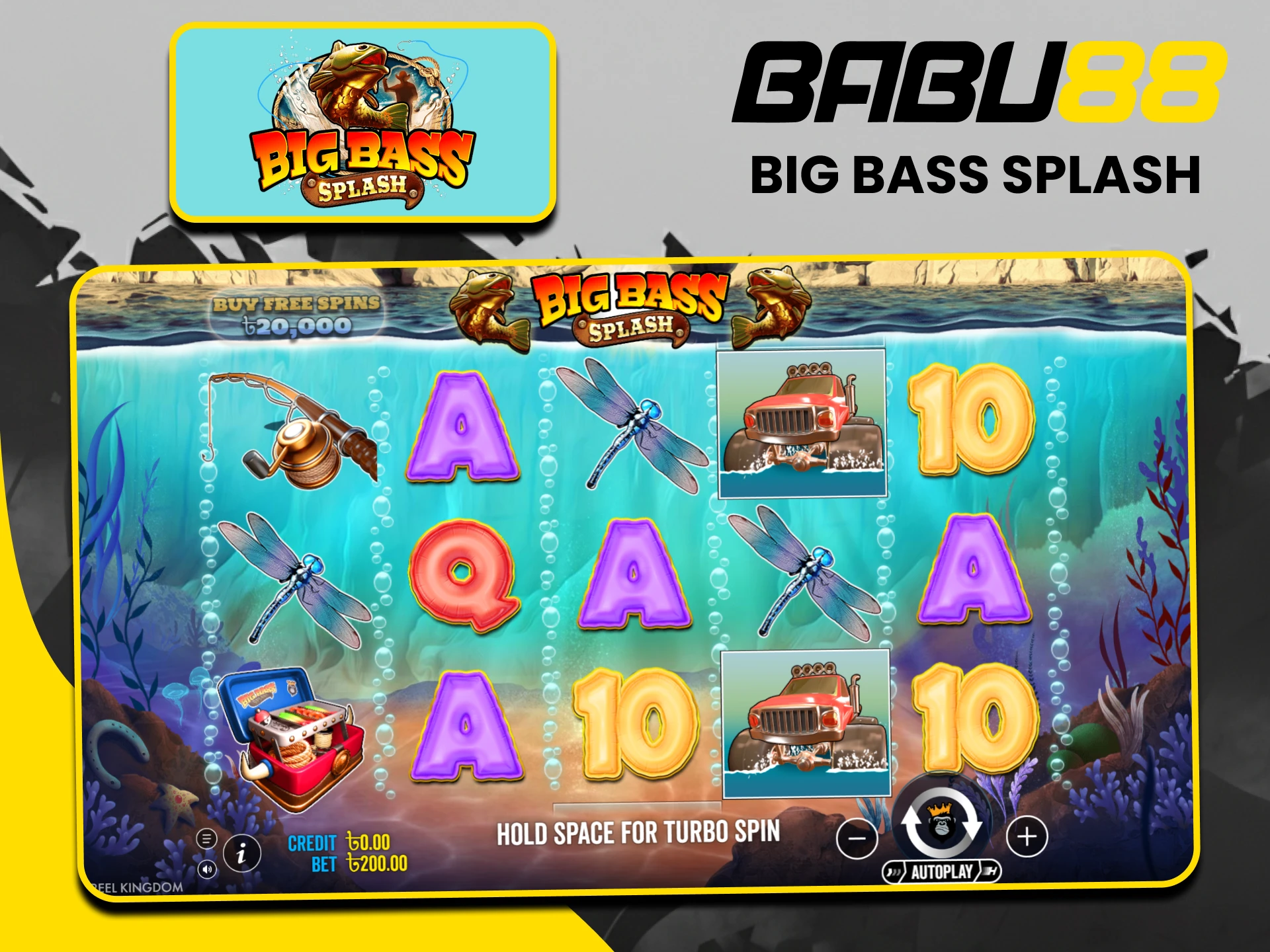 Play the game Big Bass Splash on the Babu88 website.