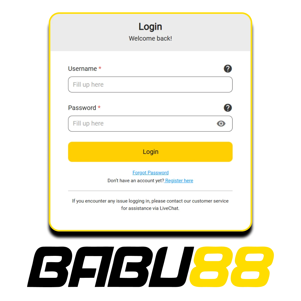 We'll tell you how to log into your account on the Babu88 website.