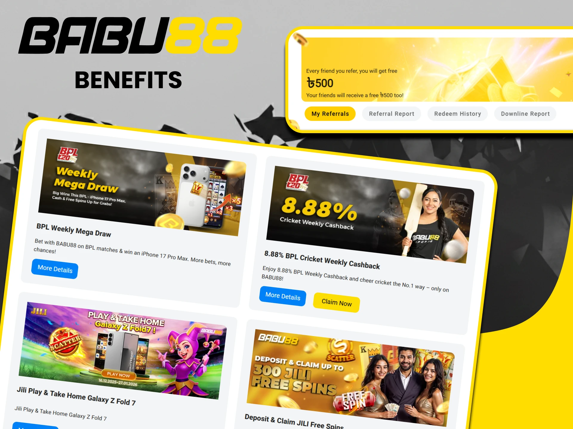 A large number of benefits await babu88 users.