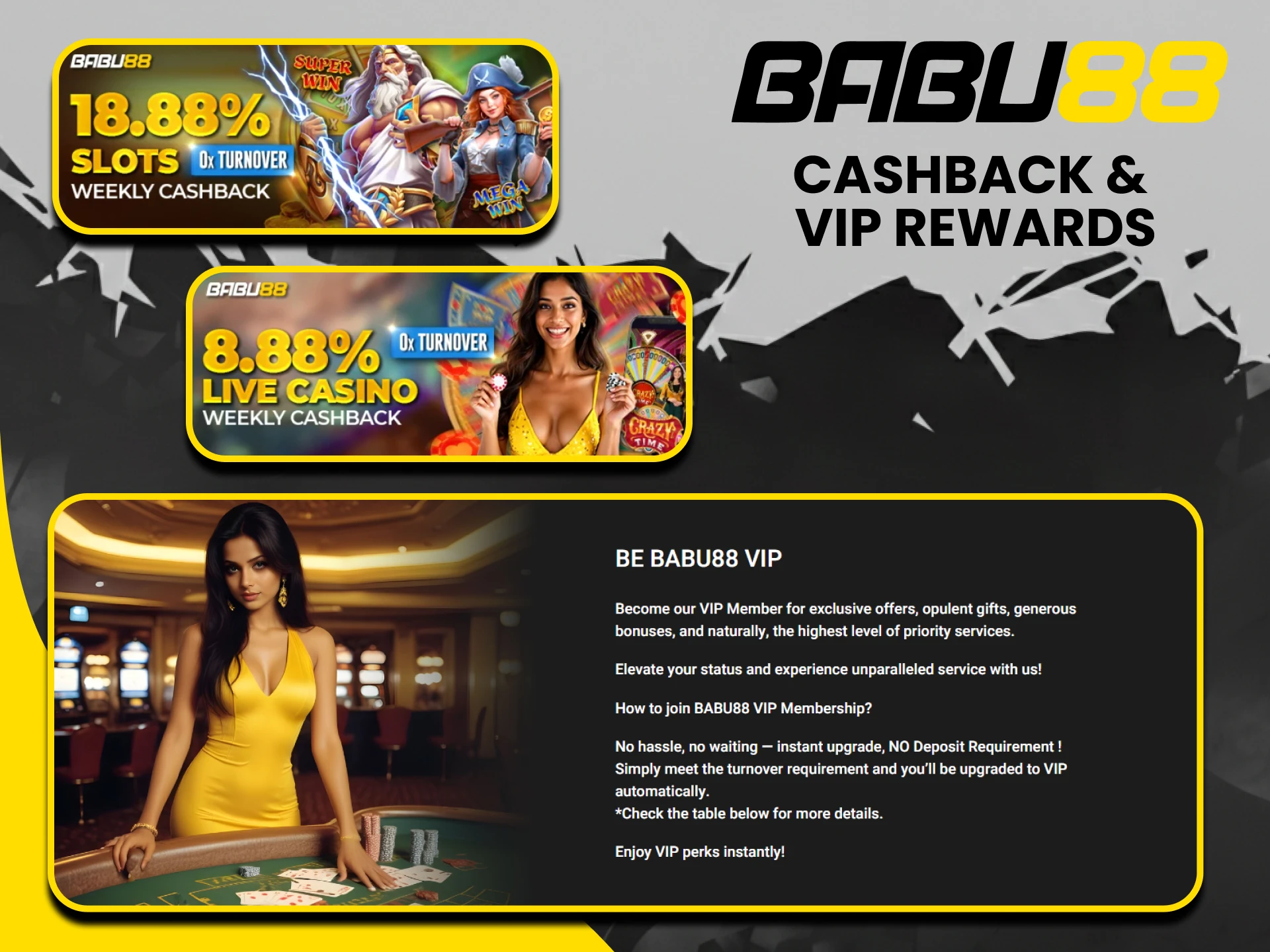 Cashback and rewards await everyone at Babu88.
