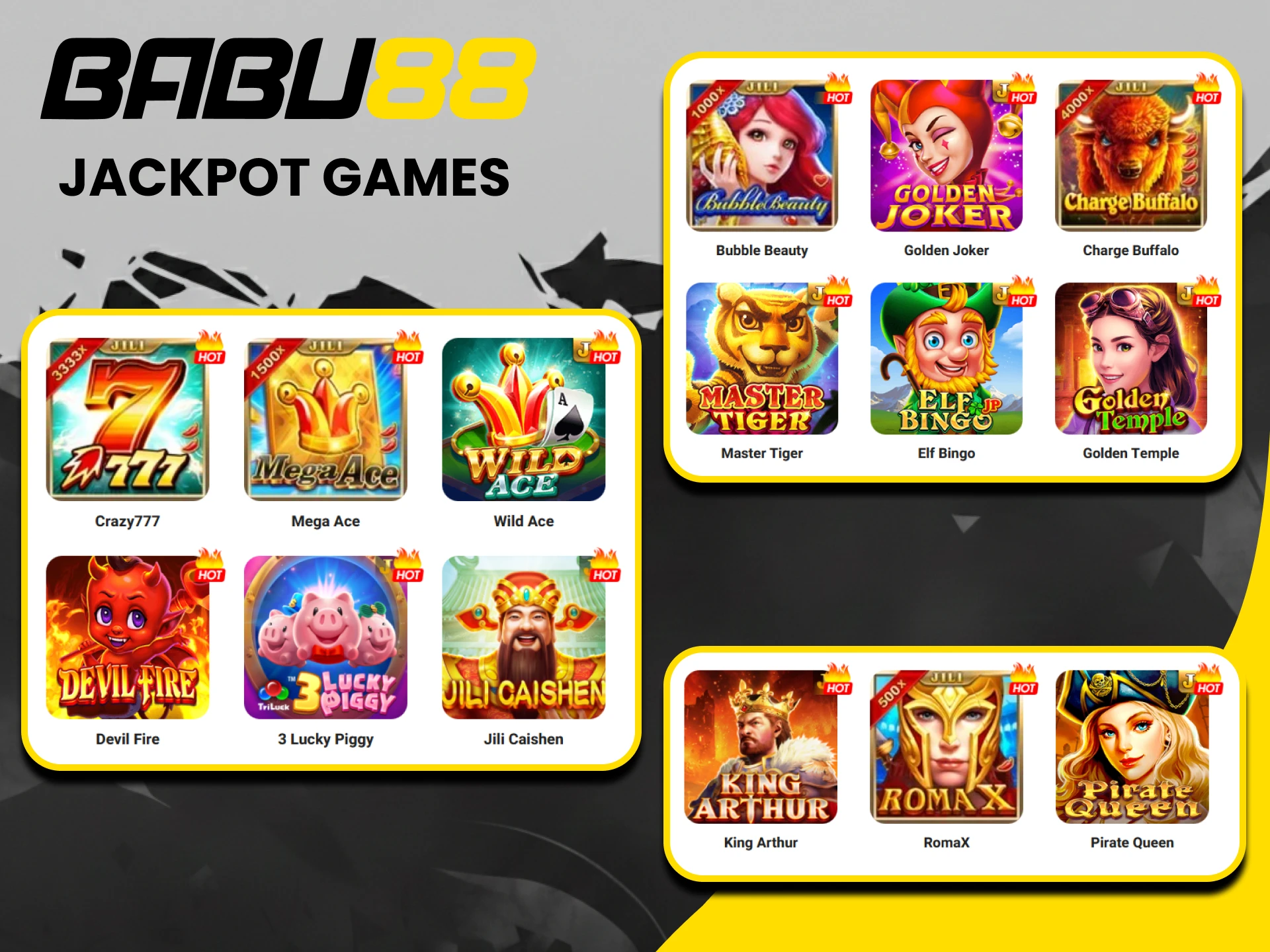 Hit the jackpot in games from Babu88.