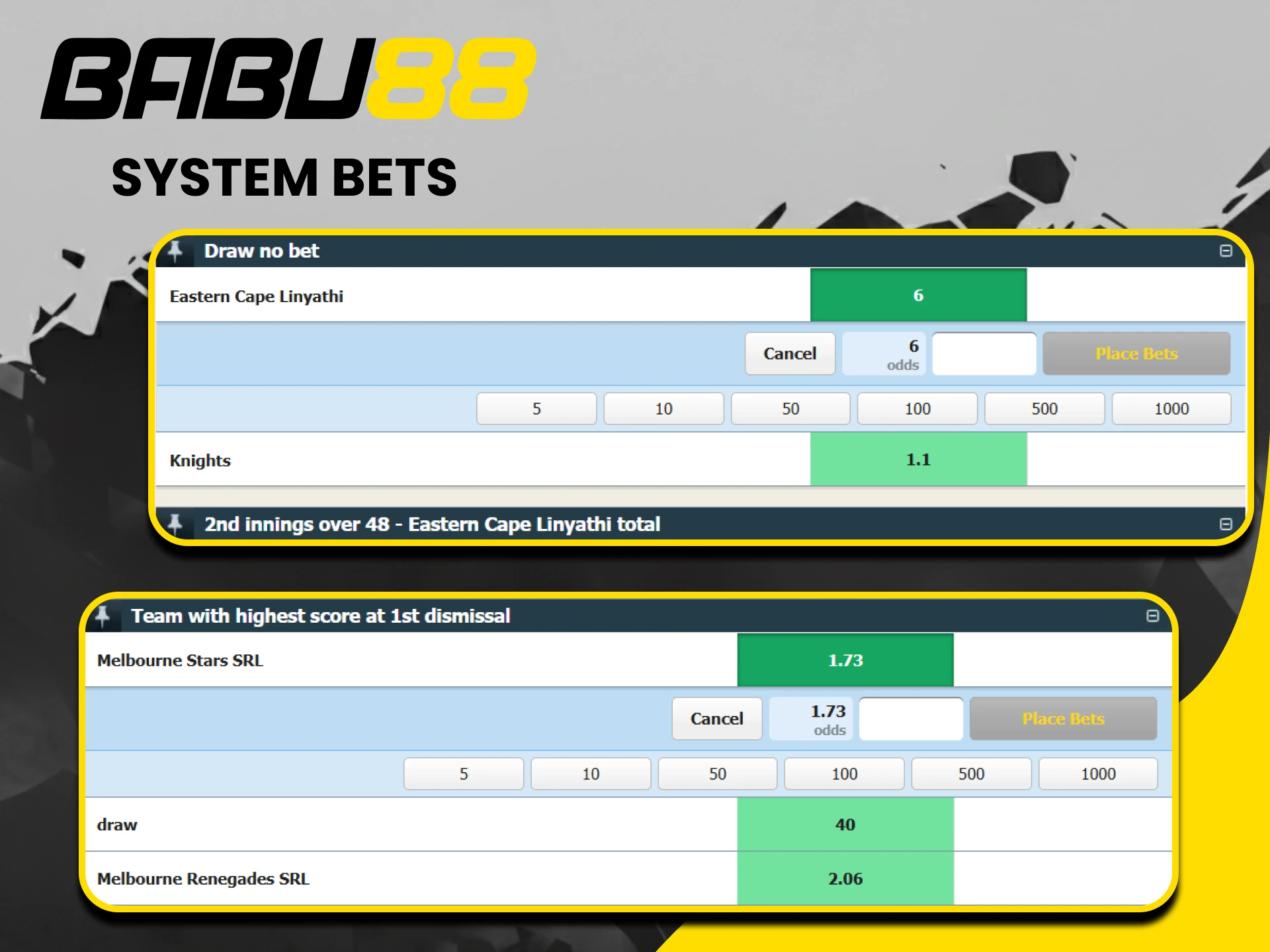 Select multiple sports events at once for betting with Babu88.