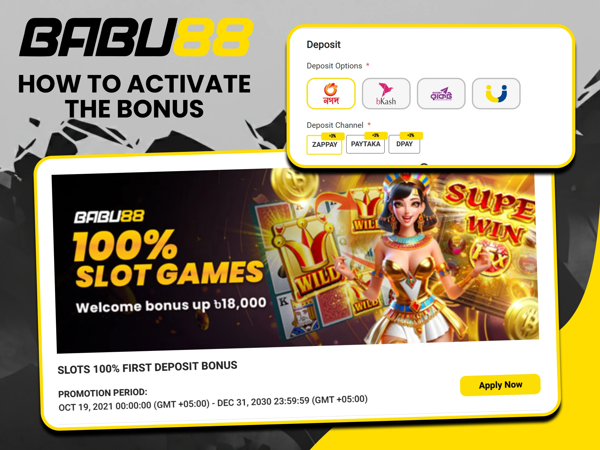 We'll tell you how to activate your bonus at Babu88.