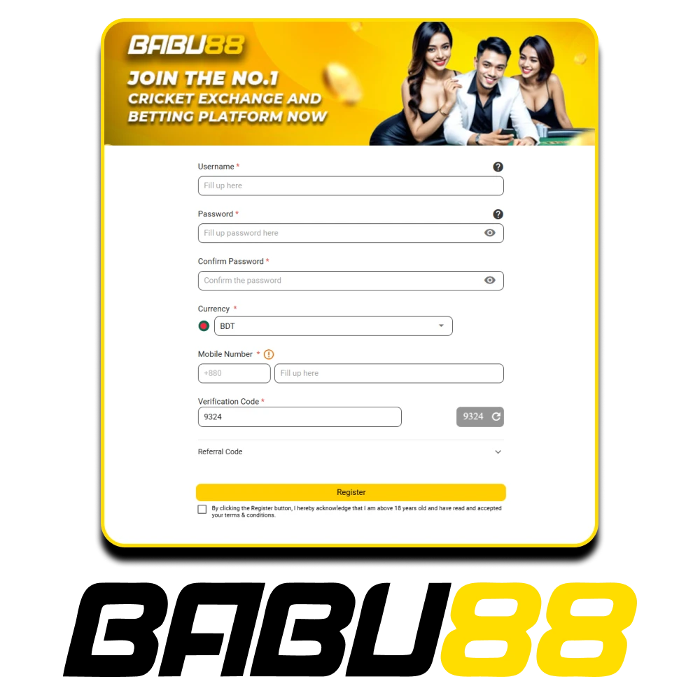We will tell you about registration on the Babu88 website.