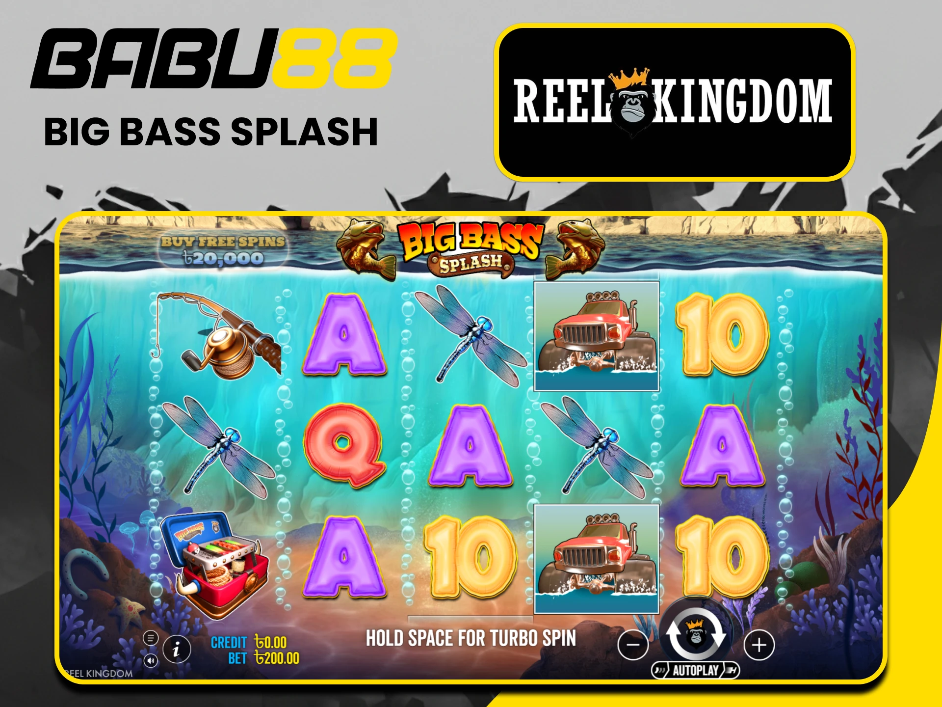 You can dive into the underwater world with the game Big Bass Splash from Babu88.