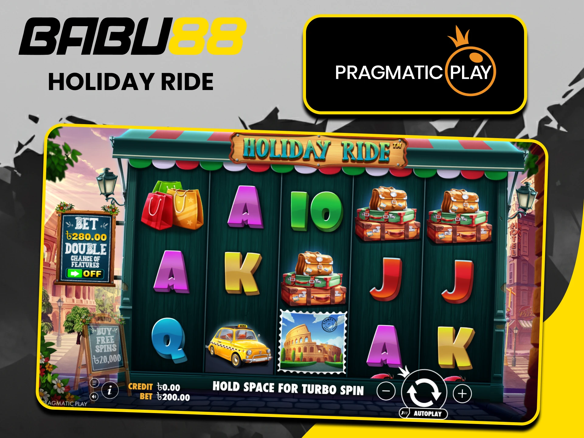 Try your luck in the game Holiday Ride from Babu88.