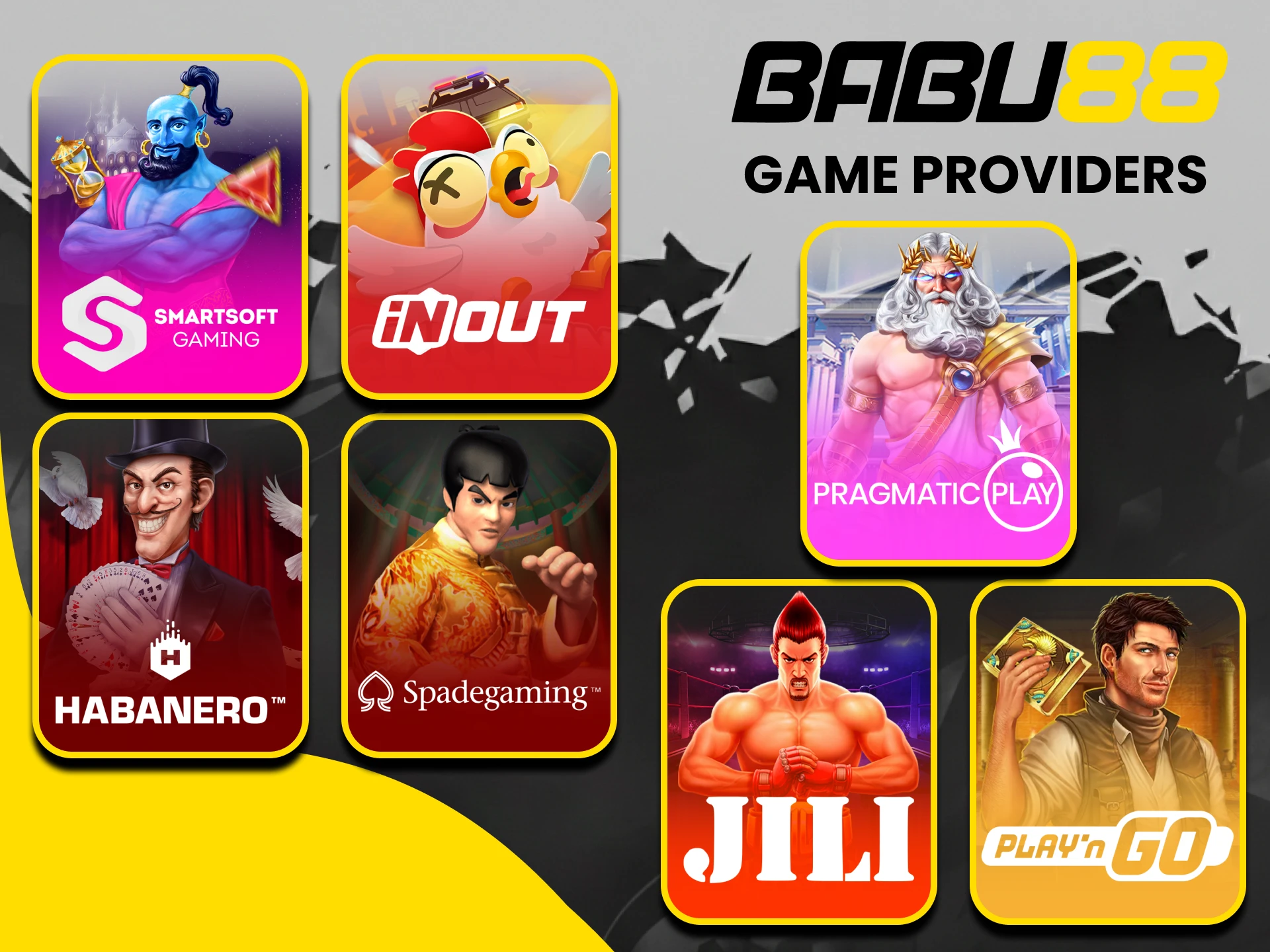 A large number of slots game providers are available on Babu88.
