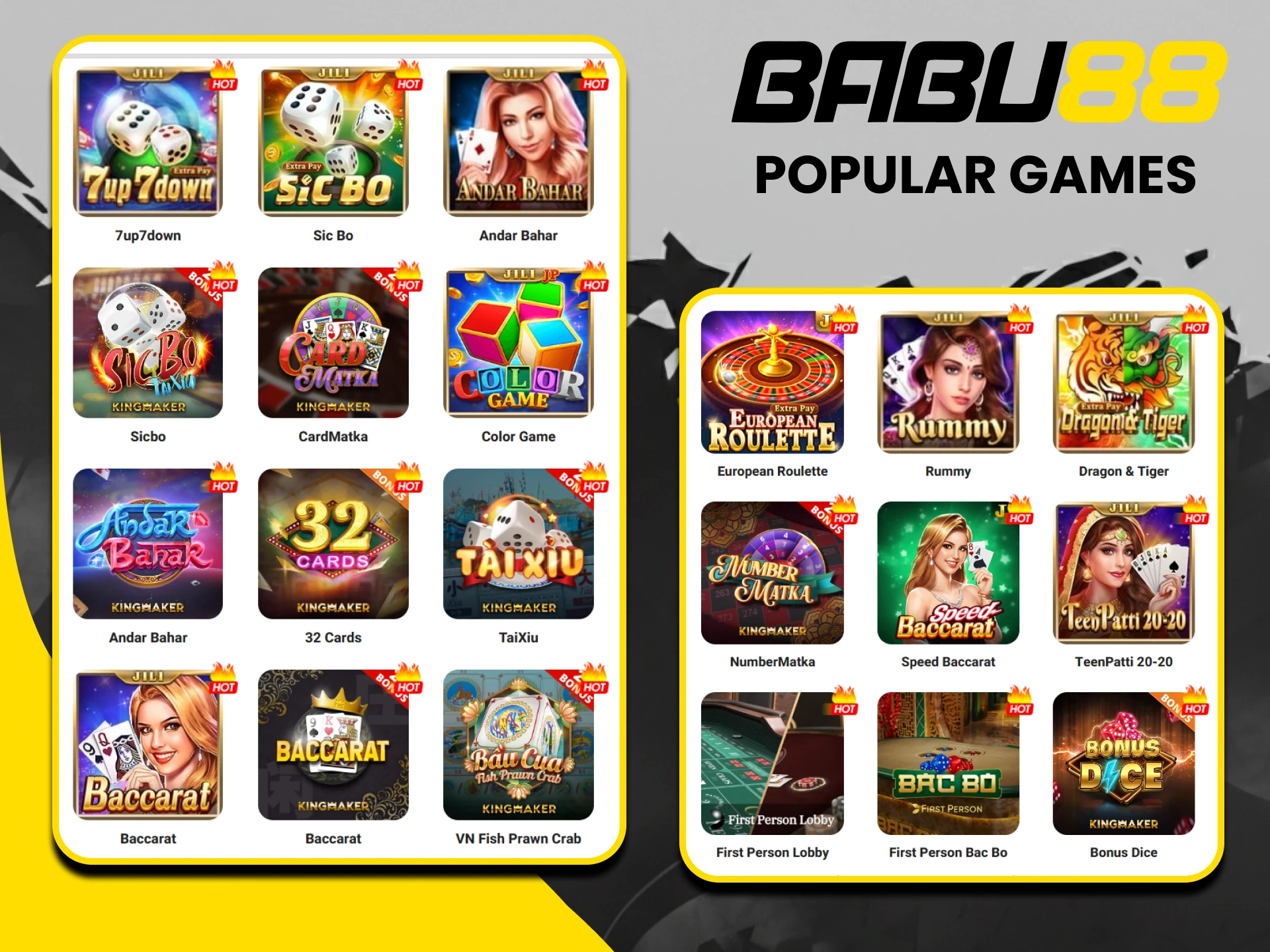 The most popular board games await you at Babu88.