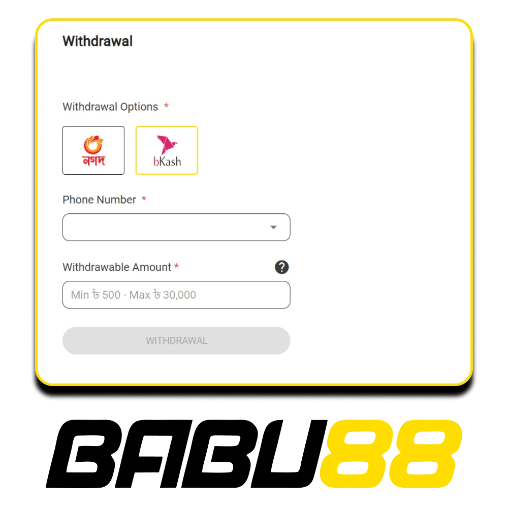 We will provide information on withdrawing funds to Babu88.